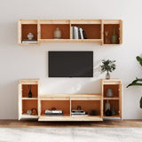 NNEVL TV Cabinets 6 pcs Solid Wood Pine