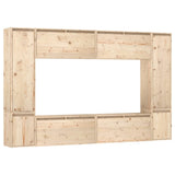 NNEVL TV Cabinets 8 pcs Solid Wood Pine