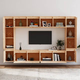 NNEVL TV Cabinets 8 pcs Solid Wood Pine