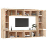 NNEVL TV Cabinets 8 pcs Solid Wood Pine