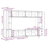 NNEVL TV Cabinets 8 pcs Solid Wood Pine
