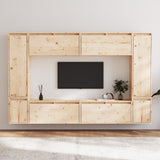 NNEVL TV Cabinets 8 pcs Solid Wood Pine