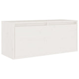 NNEVL TV Cabinets 8 pcs White Solid Wood Pine