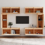 NNEVL TV Cabinets 6 pcs Solid Wood Pine