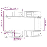 NNEVL TV Cabinets 6 pcs White Solid Wood Pine
