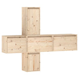 NNEVL TV Cabinets 5 pcs Solid Wood Pine