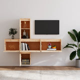 NNEVL TV Cabinets 5 pcs Solid Wood Pine