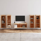 NNEVL TV Cabinets 5 pcs Solid Wood Pine