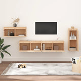NNEVL TV Cabinets 4 pcs Solid Wood Pine