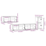 NNEVL TV Cabinets 4 pcs Solid Wood Pine