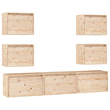 NNEVL TV Cabinets 7 pcs Solid Wood Pine