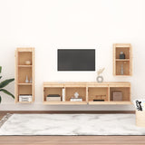NNEVL TV Cabinets 4 pcs Solid Wood Pine