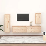 NNEVL TV Cabinets 4 pcs Solid Wood Pine