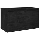 NNEVL TV Cabinets 6 pcs Black Solid Wood Pine