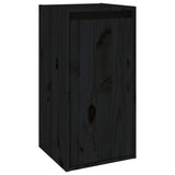 NNEVL TV Cabinets 6 pcs Black Solid Wood Pine
