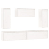 NNEVL TV Cabinets 5 pcs White Solid Wood Pine