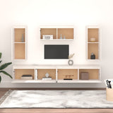 NNEVL TV Cabinets 5 pcs White Solid Wood Pine