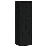 NNEVL TV Cabinets 6 pcs Black Solid Wood Pine