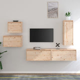 NNEVL TV Cabinets 5 pcs Solid Wood Pine