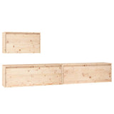 NNEVL TV Cabinets 3 pcs Solid Wood Pine