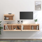 NNEVL TV Cabinets 3 pcs Solid Wood Pine