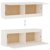 NNEVL TV Cabinets 3 pcs White Solid Wood Pine