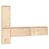 NNEVL TV Cabinets 4 pcs Solid Wood Pine