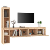 NNEVL TV Cabinets 4 pcs Solid Wood Pine