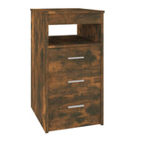 NNEVL Drawer Cabinet Smoked Oak 40x50x76 cm Engineered Wood