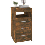 NNEVL Drawer Cabinet Smoked Oak 40x50x76 cm Engineered Wood