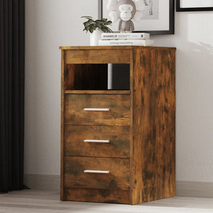 NNEVL Drawer Cabinet Smoked Oak 40x50x76 cm Engineered Wood