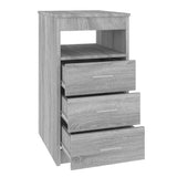 NNEVL Drawer Cabinet Grey Sonoma 40x50x76 cm Engineered Wood