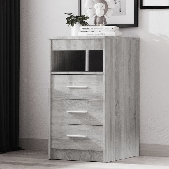 NNEVL Drawer Cabinet Grey Sonoma 40x50x76 cm Engineered Wood