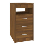NNEVL Drawer Cabinet Brown Oak 40x50x76 cm Engineered Wood