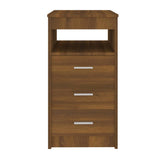 NNEVL Drawer Cabinet Brown Oak 40x50x76 cm Engineered Wood