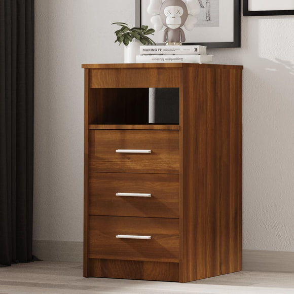NNEVL Drawer Cabinet Brown Oak 40x50x76 cm Engineered Wood