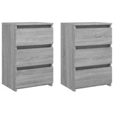 NNEVL Bed Cabinets 2 pcs  Grey Sonoma 40x35x62.5 cm Engineered Wood