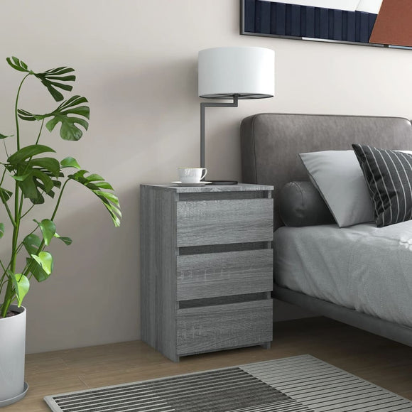 NNEVL Bed Cabinets 2 pcs  Grey Sonoma 40x35x62.5 cm Engineered Wood