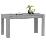 NNEVL Dining Table Grey Sonoma 140x74.5x76 cm Engineered Wood