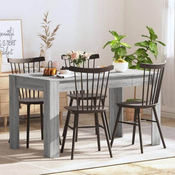 NNEVL Dining Table Grey Sonoma 140x74.5x76 cm Engineered Wood