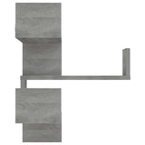 NNEVL Wall Corner Shelves 2 pcs Grey Sonoma 40x40x50 cm Engineered Wood