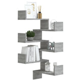 NNEVL Wall Corner Shelves 2 pcs Grey Sonoma 40x40x50 cm Engineered Wood