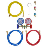 NNEVL Vacuum Pump with 2-way Manifold Gauge Set for Air Conditioning