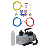 NNEVL Vacuum Pump 100 L/min with 2-way Manifold Gauge Set in Tool Kit
