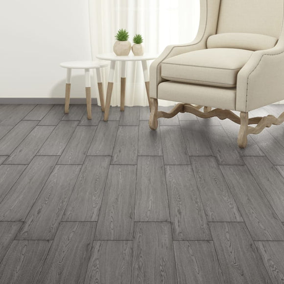 NNEVL Self-adhesive PVC Flooring Planks 2.51 m² 2 mm Dark Grey