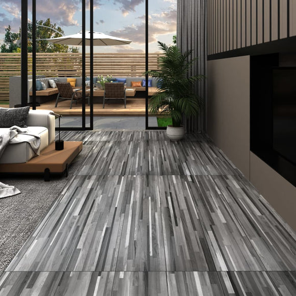 NNEVL Self-adhesive PVC Flooring Planks 2.51 m² 2 mm Striped Grey