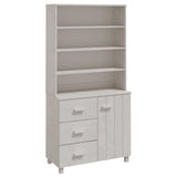 NNEVL Highboard Solid Wood Pine White