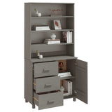 NNEVL Highboard Solid Wood Pine Light Grey