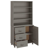 NNEVL Highboard Solid Wood Pine Light Grey