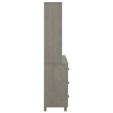 NNEVL Highboard Solid Wood Pine Light Grey